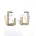 AROS CRISTAL PLATEADO RECTANG