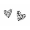 AROS CORAZON PLATEADO REPUJADO