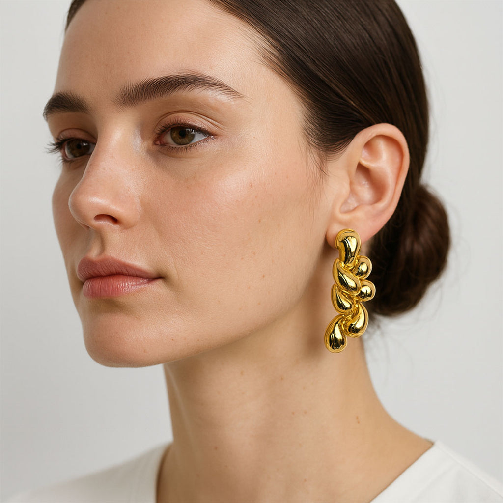 AROS LARGOS DORADOS VARIAS GOTAS