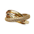 ANILLO TRIO ZIRCONIA DORADO