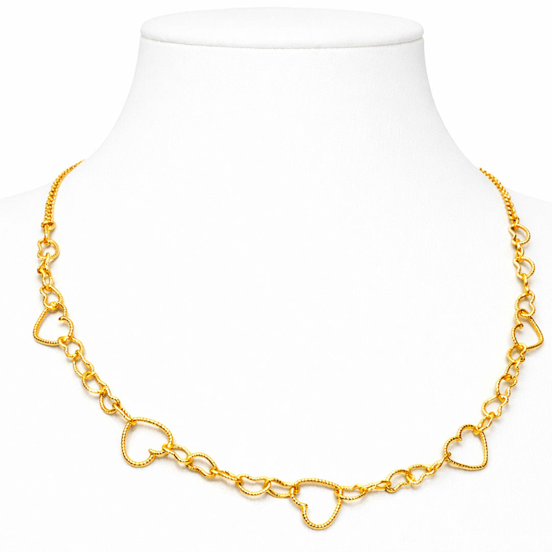 CADENA CHOCKER CORAZONES PUNT