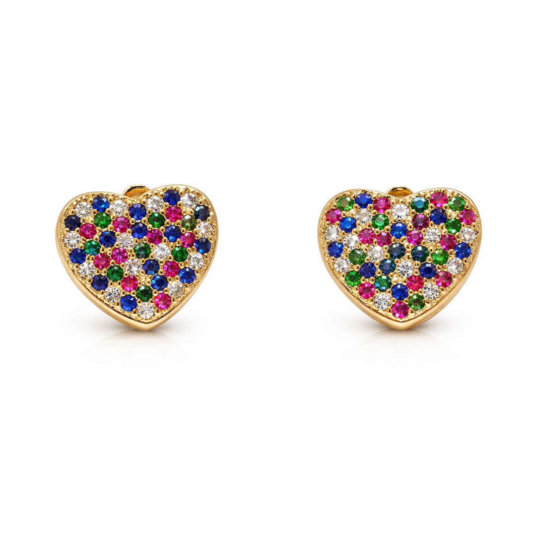 AROS CORAZONES CRISTALES COLORES
