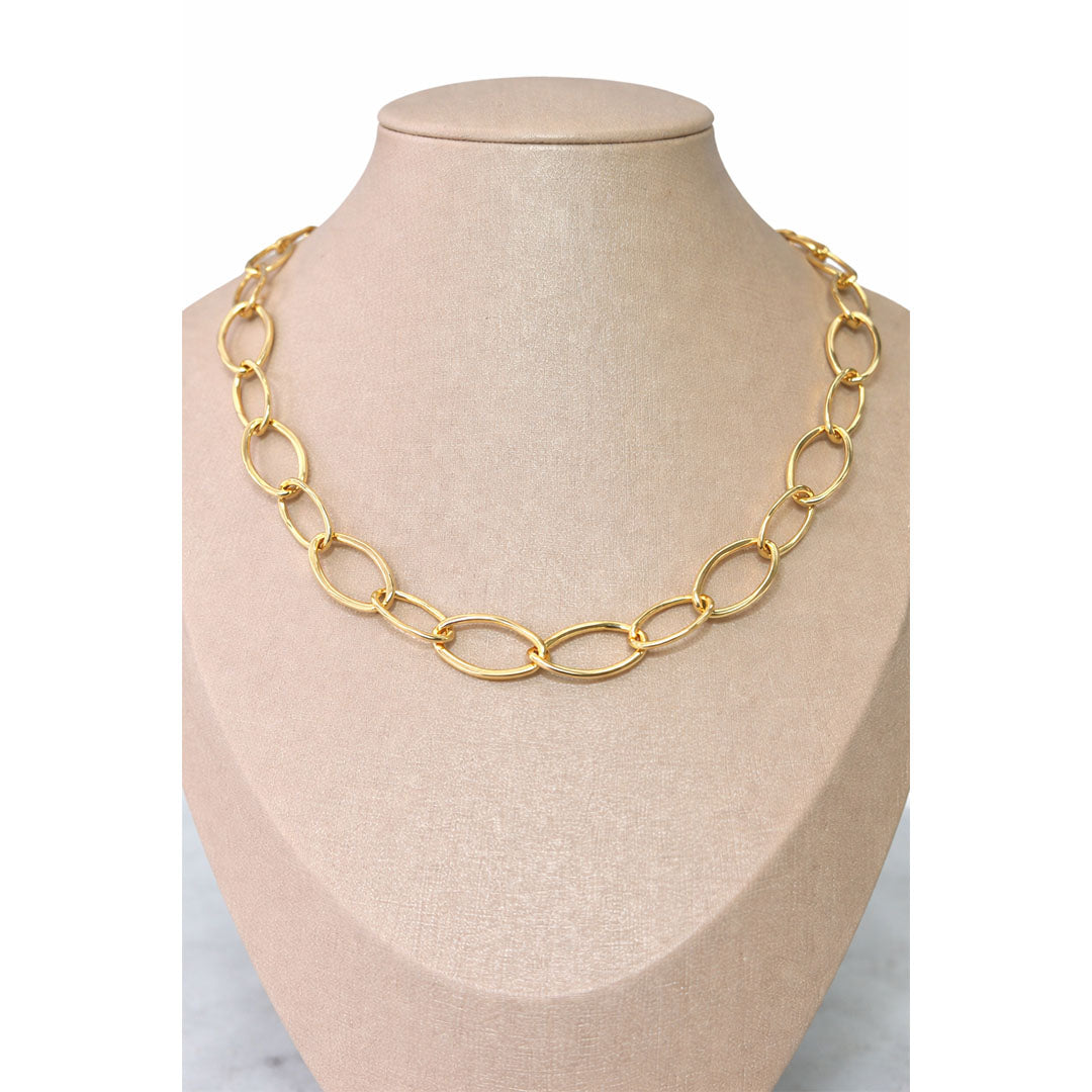 COLLAR OVALOS GOLD CHOCKER