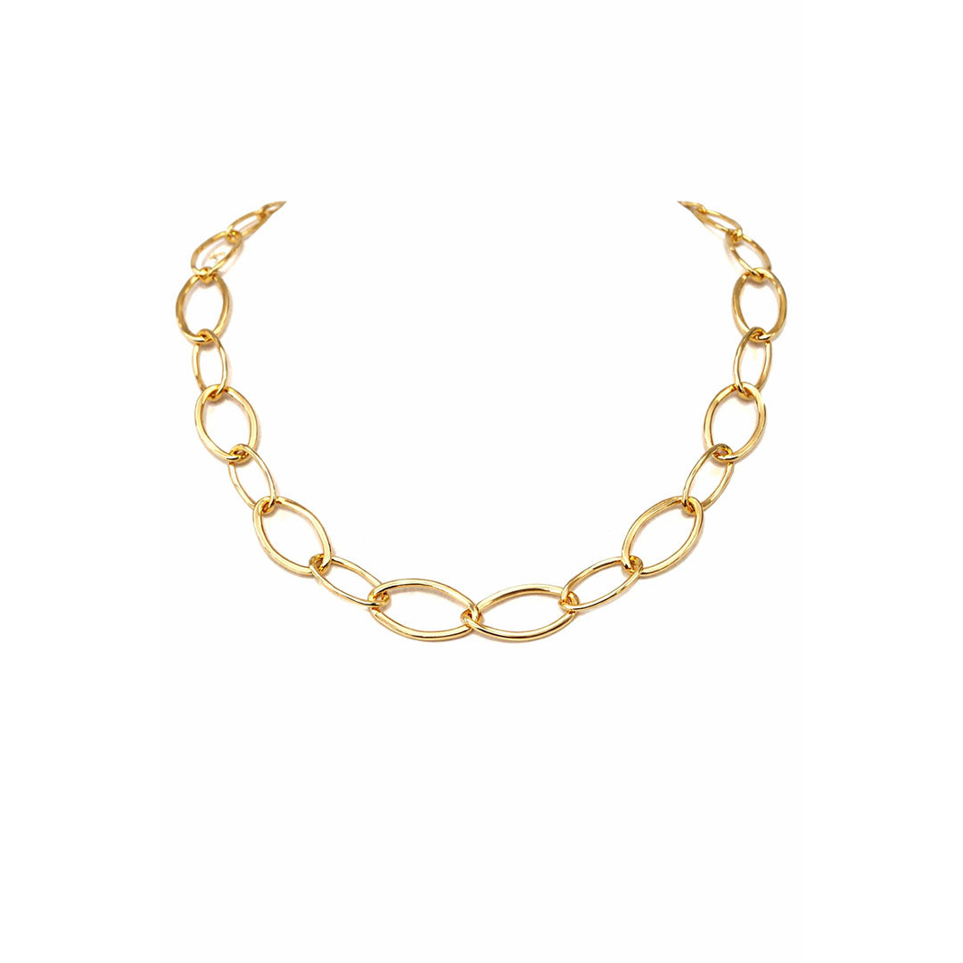 COLLAR OVALOS GOLD CHOCKER