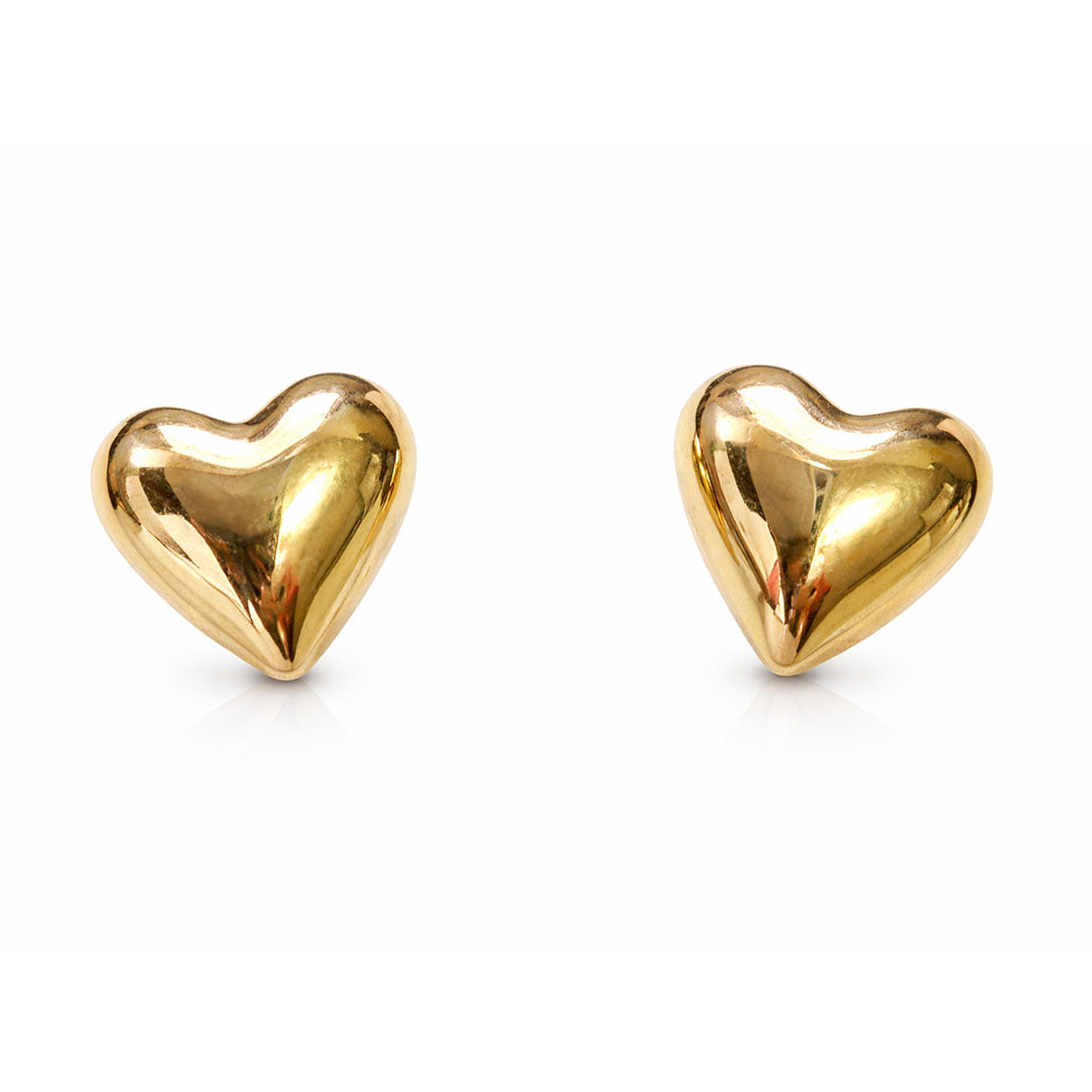 AROS CORAZON LISOS GOLD