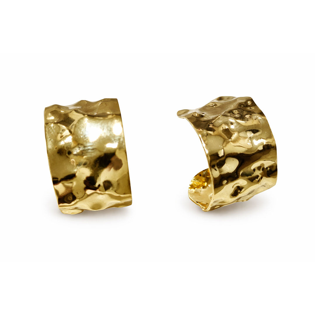 ARGOLLAS GRUESAS REPUJADAS GOLD