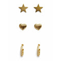 AROS SET TRIO BASICOS ESTRELLA HEART ARGOLLA