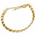 PULSERA RIGIDA ACANALADA GOLD