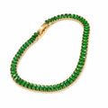 PULSERA CRISTALES RECT VERDES
