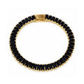 PULSERA CRISTALES RECT NEGROS