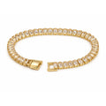 PULSERA CRISTALES RECT TRANSPARENTES