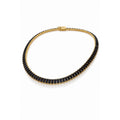 COLLAR CRISTALES NEGROS GOLD