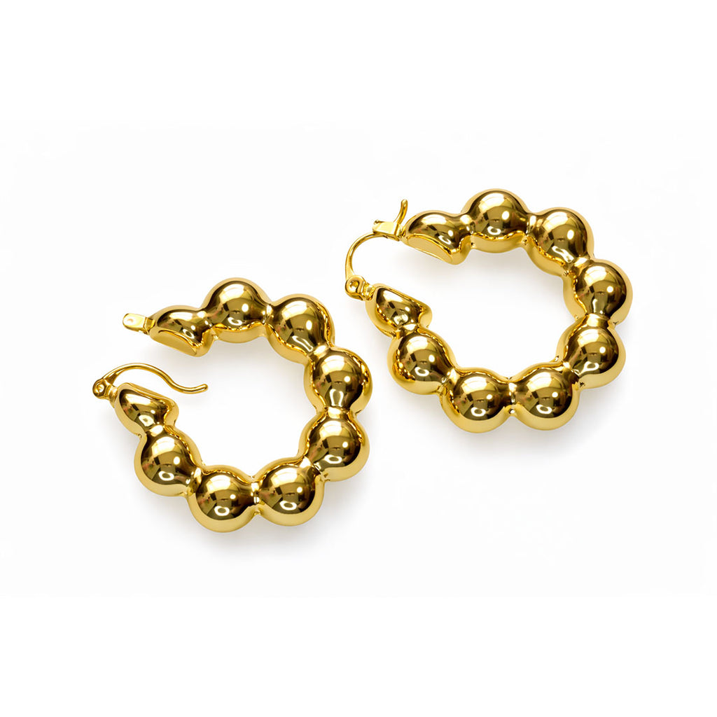 AROS ARGOLLAS BOLAS DORADAS