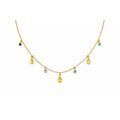 CADENA CON GOTAS CRISTALES COLORES
