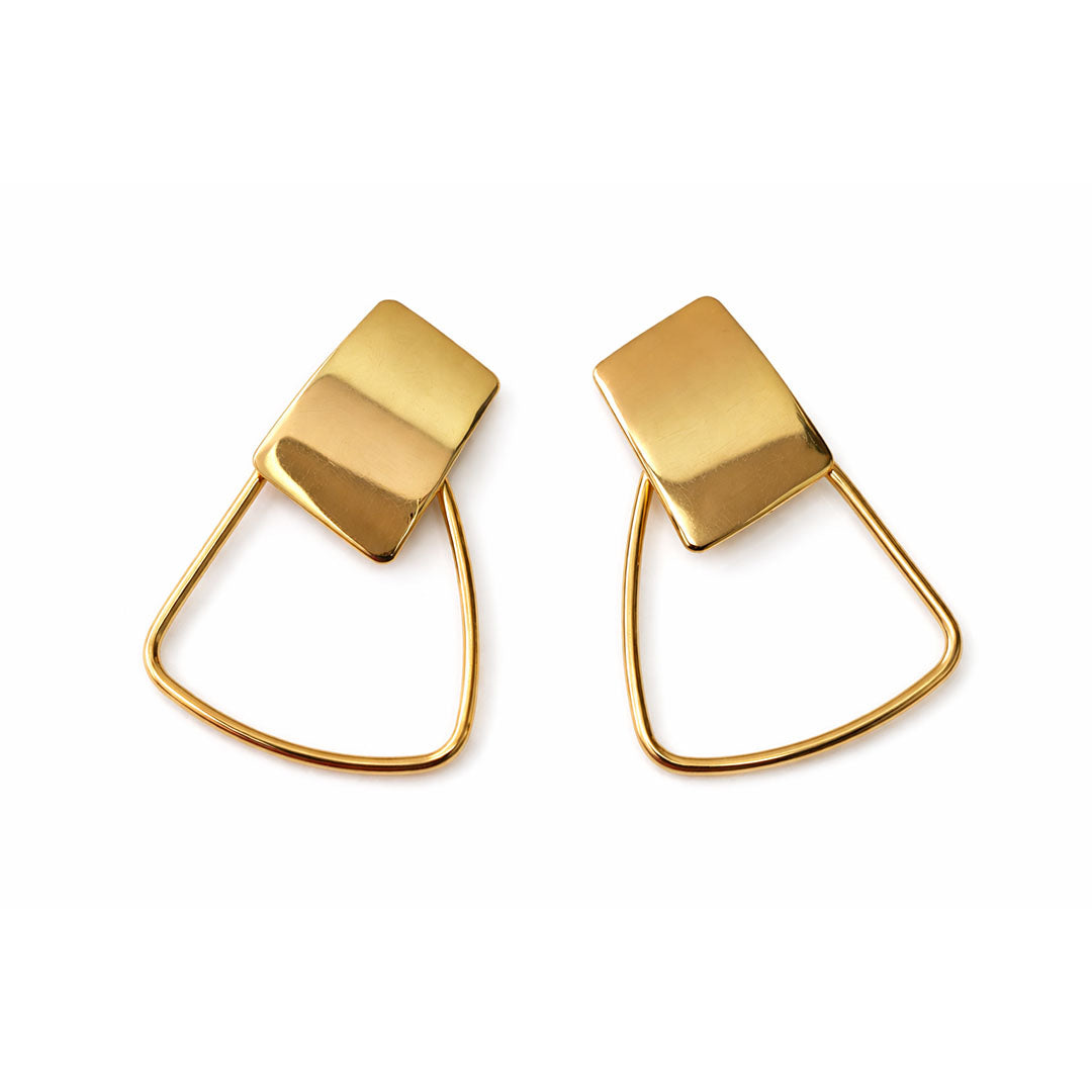 AROS DORADOS MAXI TRIANGULARES