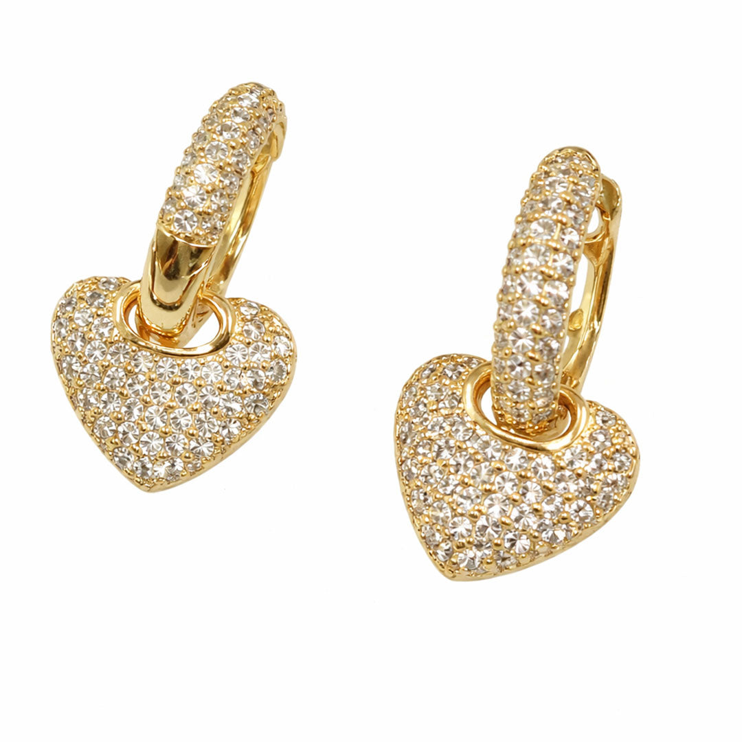AROS ARGOLLAS CORAZON CRISTALES