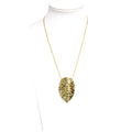 CADENA HOJA REPUJADA GOLD