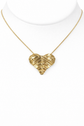 CADENA CON CORAZON REPUJADO