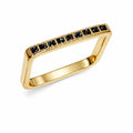 ANILLO CUADRADO GOLD NEGRO