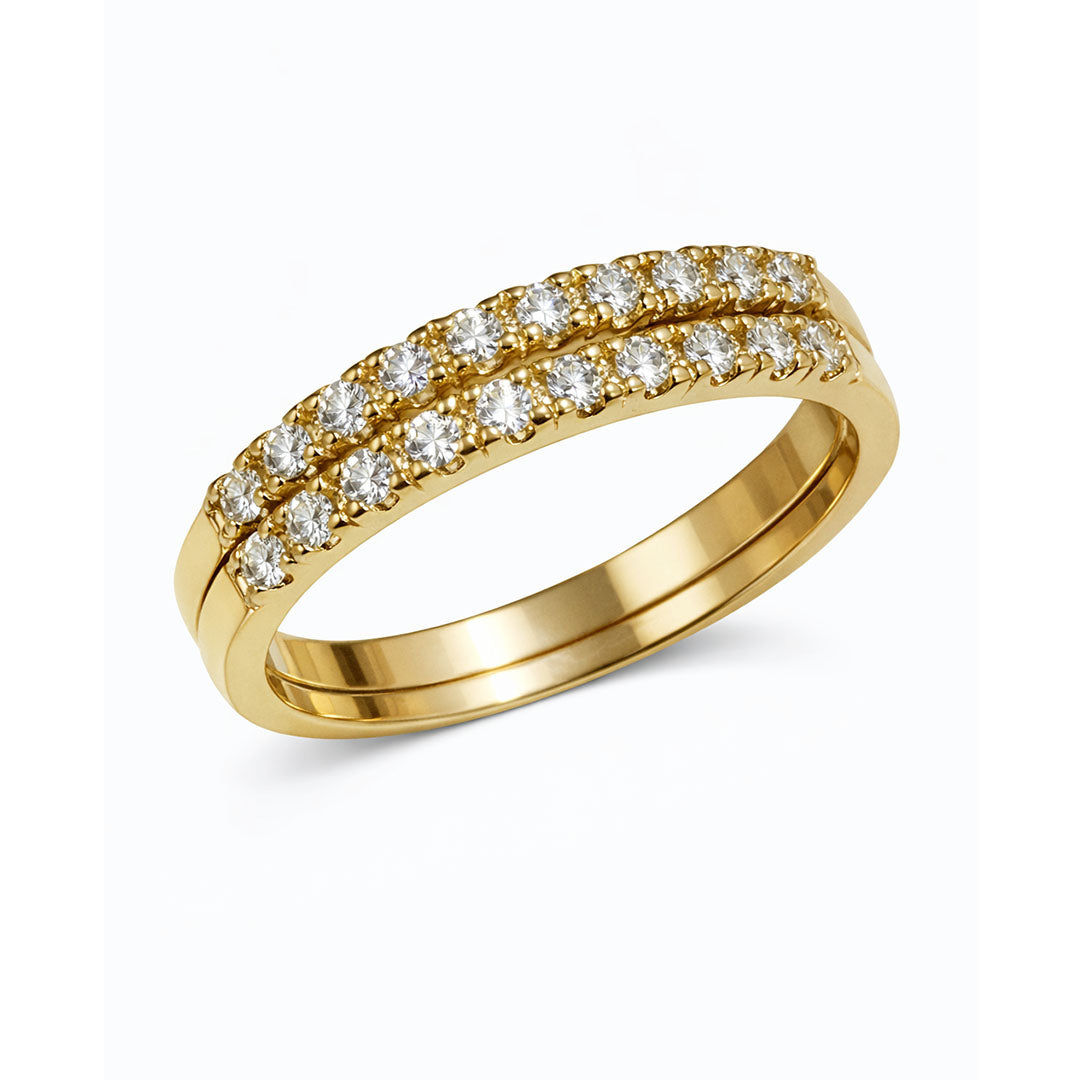 ANILLO 2 DUO CIRCONIA GOLD