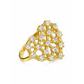 ANILLO CORAZON CRISTALES GOLD