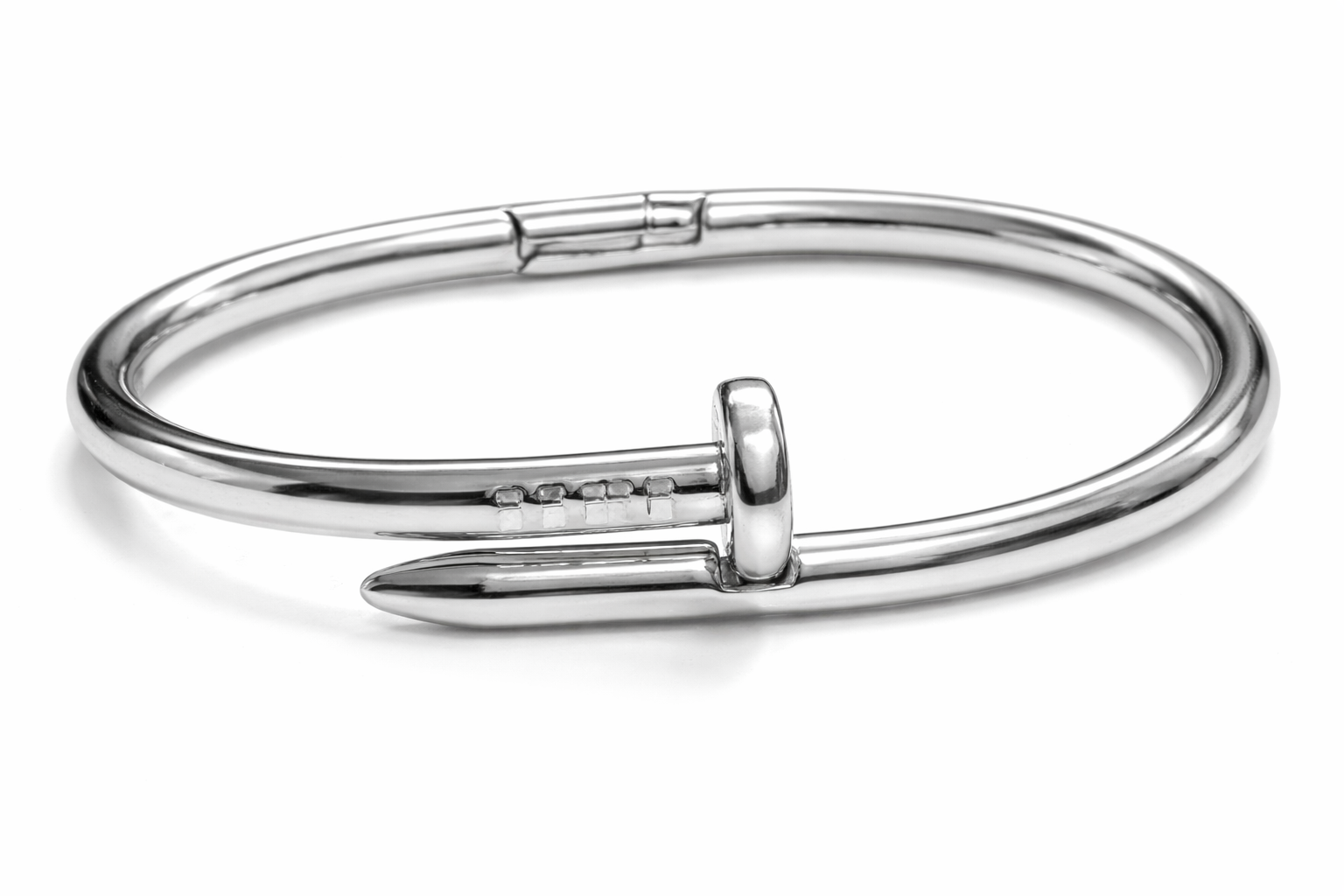 PULSERA RIGIDA TORNILLO PLATEADO