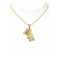 CADENA OSITO CON CRISTAL GOLD