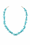 COLLAR ESTRELLA DE MAR TURQUESA + PERLAS