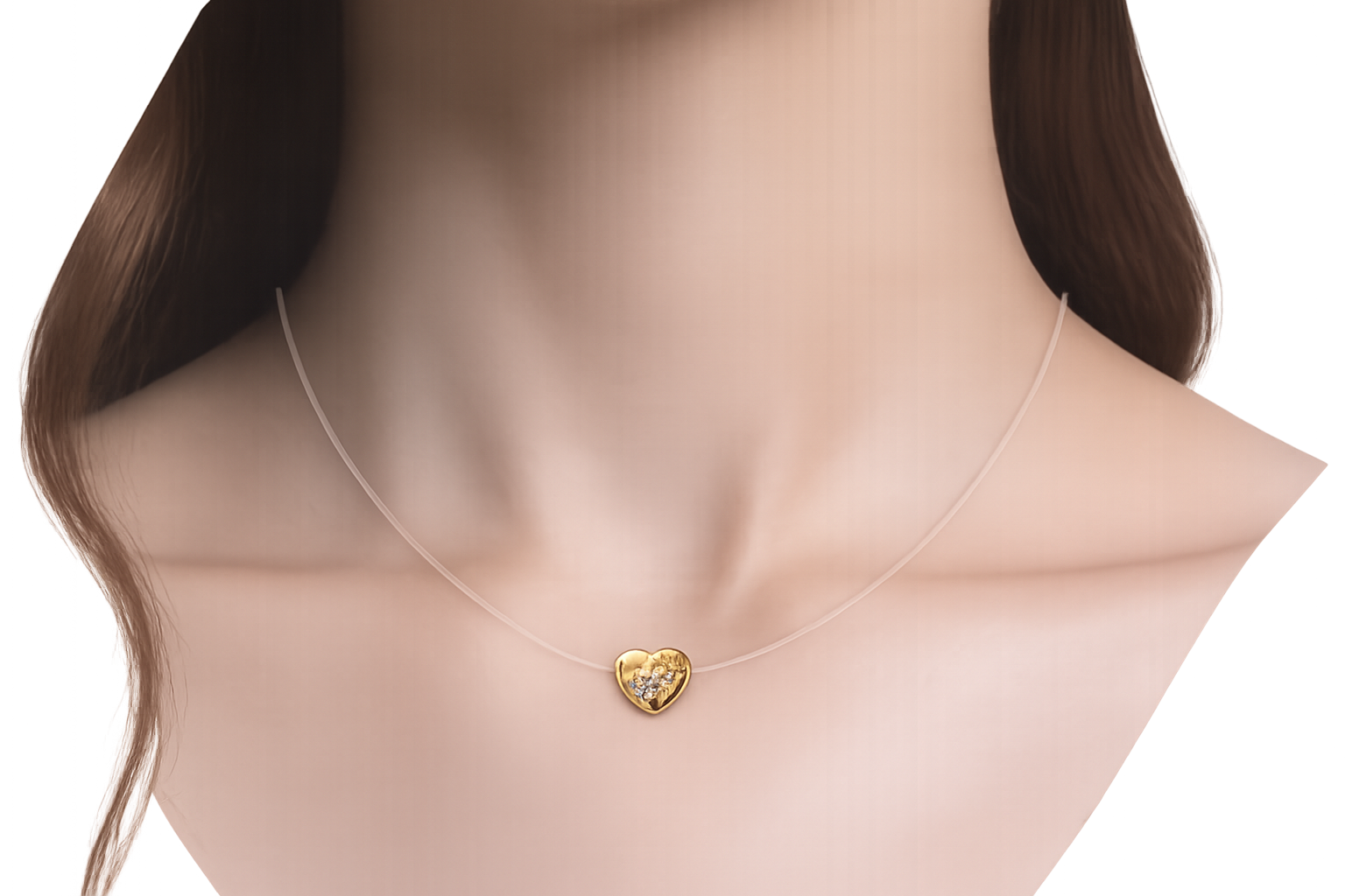 COLLAR NYLON PUNTO DE LUZ CORAZON