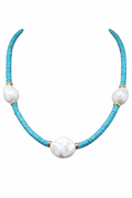 COLLAR TURQUESA PERLA CAYO