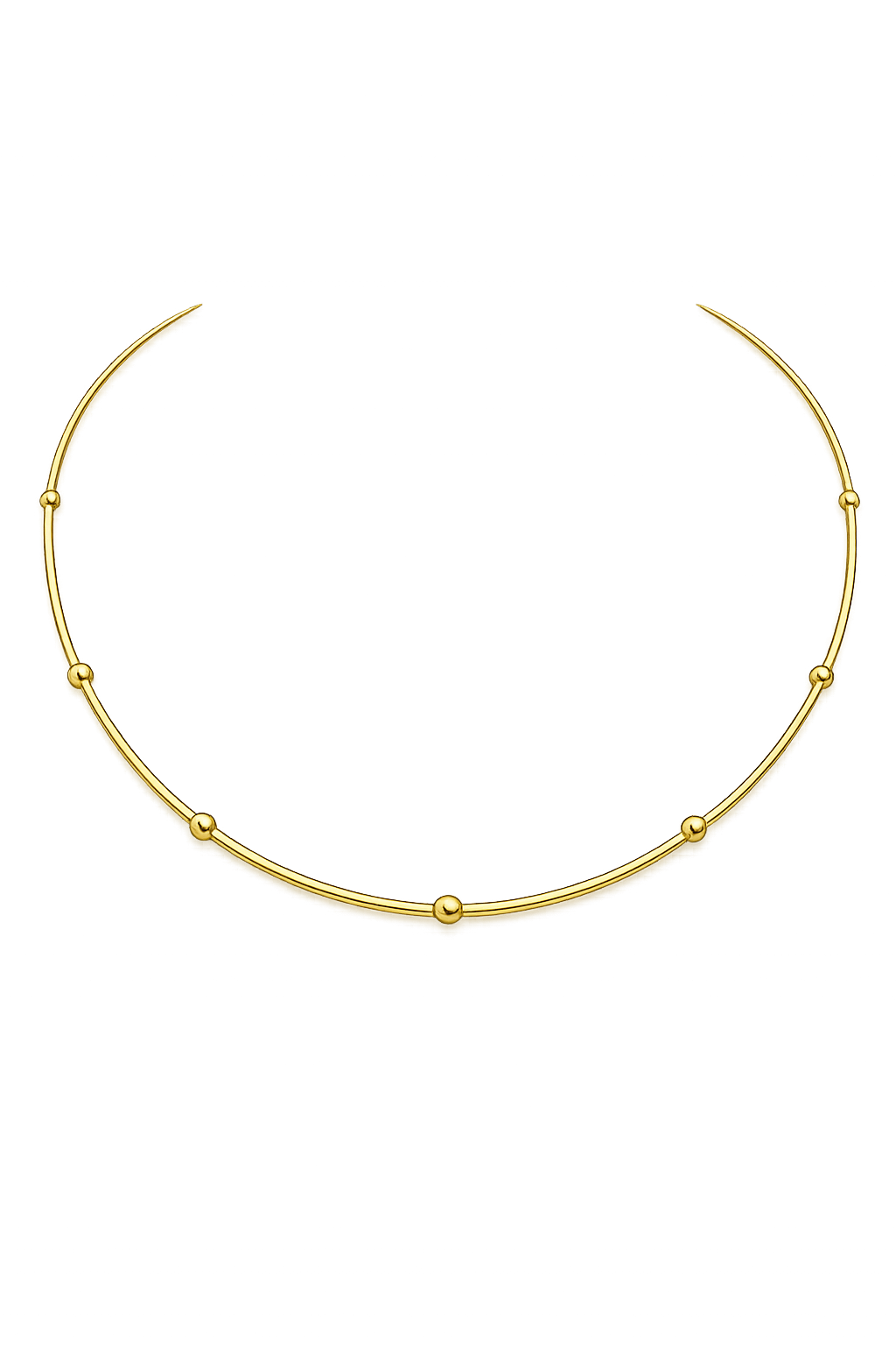COLLAR RIGIDO BOLITAS DORADAS