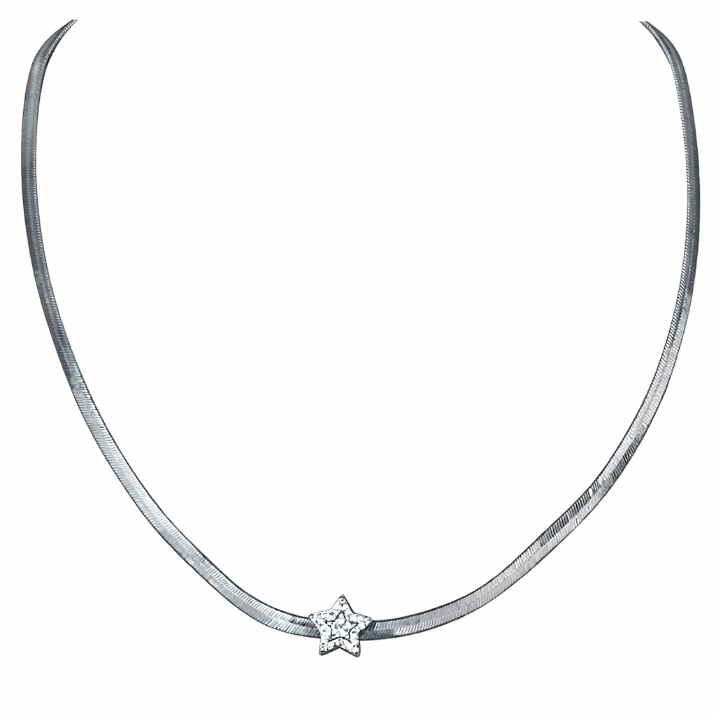 COLLAR PLATEADO ESTRELLA CHOCKER