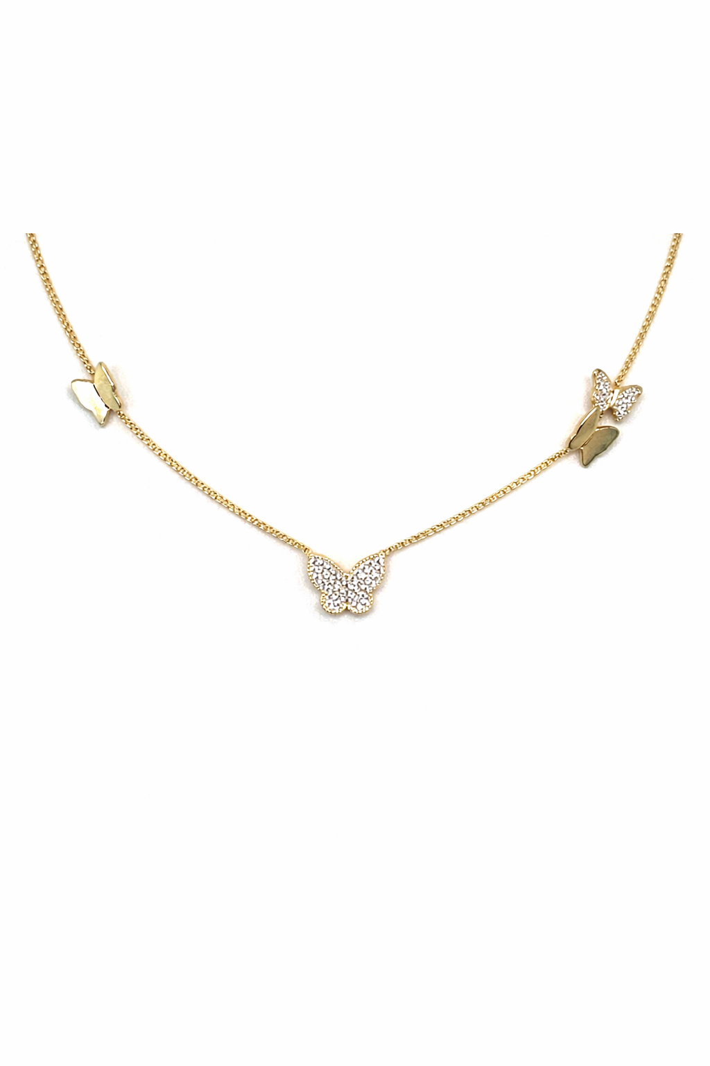 COLLAR CHOCKER MARIPOSITAS DORADO