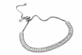 PULSERA PLATEADA RECT CRISTAL