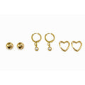 AROS TRIO HEART PERLITA Y BALL